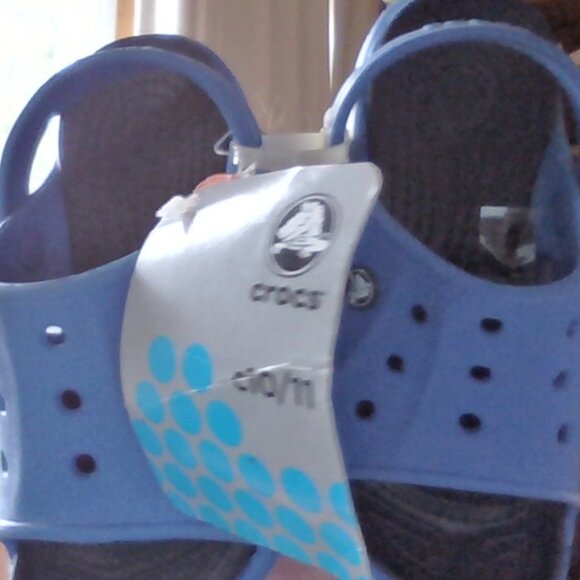 Brand New RARE Kids' CROCS Baya 2-Tone Slide Sandals - Picture 7 of 9